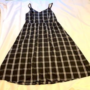 Old Navy - Black and White Plaid Cami Dress